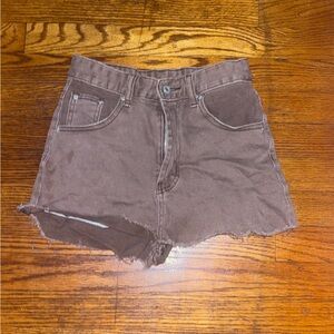 Hollister Brown Jean Shorts Casual Style